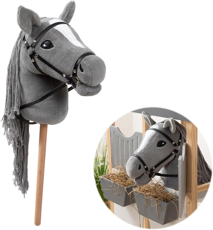 Ella & Piet® Grosses Hobby Horse Pferd Stormy mit Aufbewahrungsbeutel Steckenpferd Springpferd Spiel