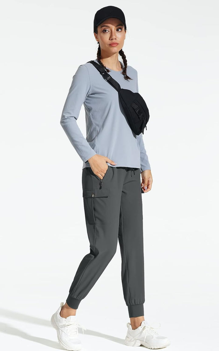MOCOLY Damen Leichte Wanderhose Outdoor Trekkinghose Atmungsaktive Cargo Hose Kletterhose Outdoorhos