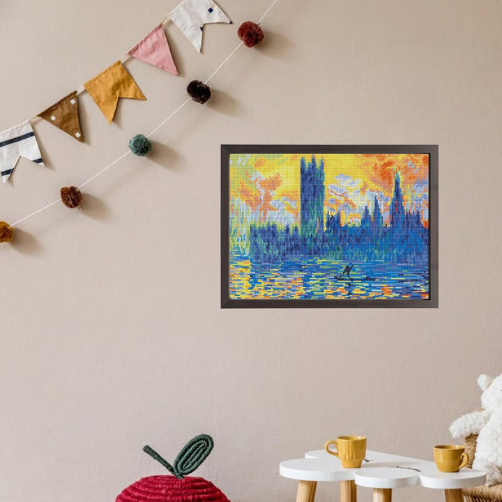Diamond Dotz DD10-038 London Parliament in Winter (Claude Monet), ca. 46 x 41 cm gross, Diamond Pain