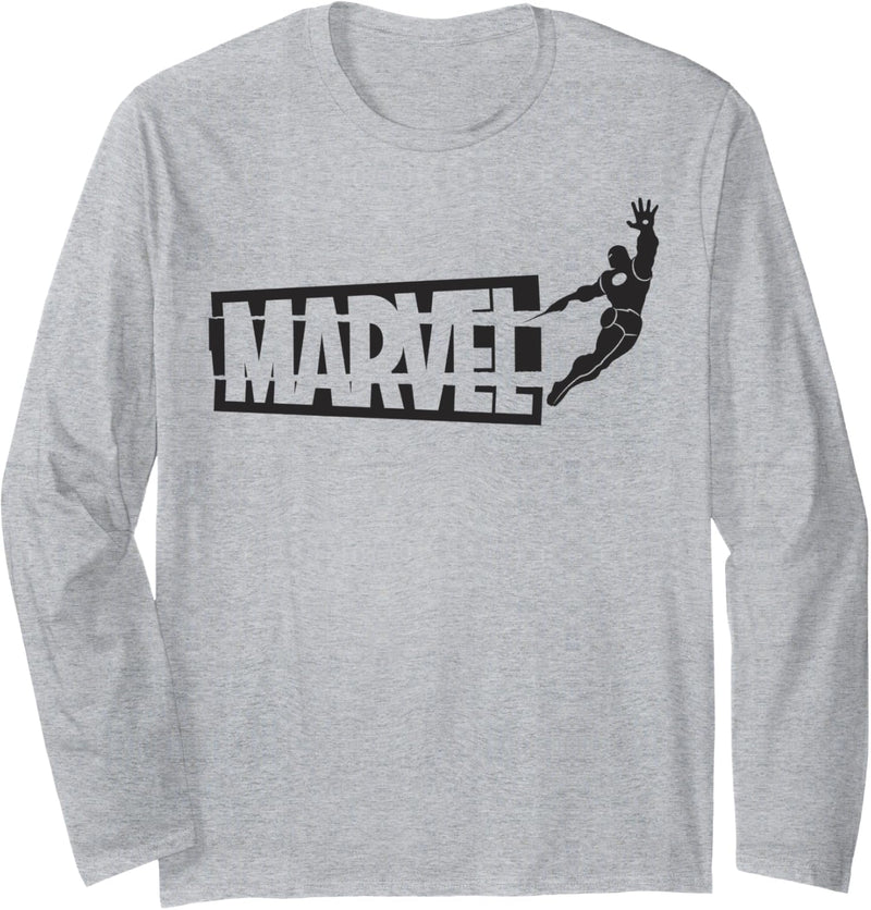 Marvel Iron Man Fly By Logo Langarmshirt