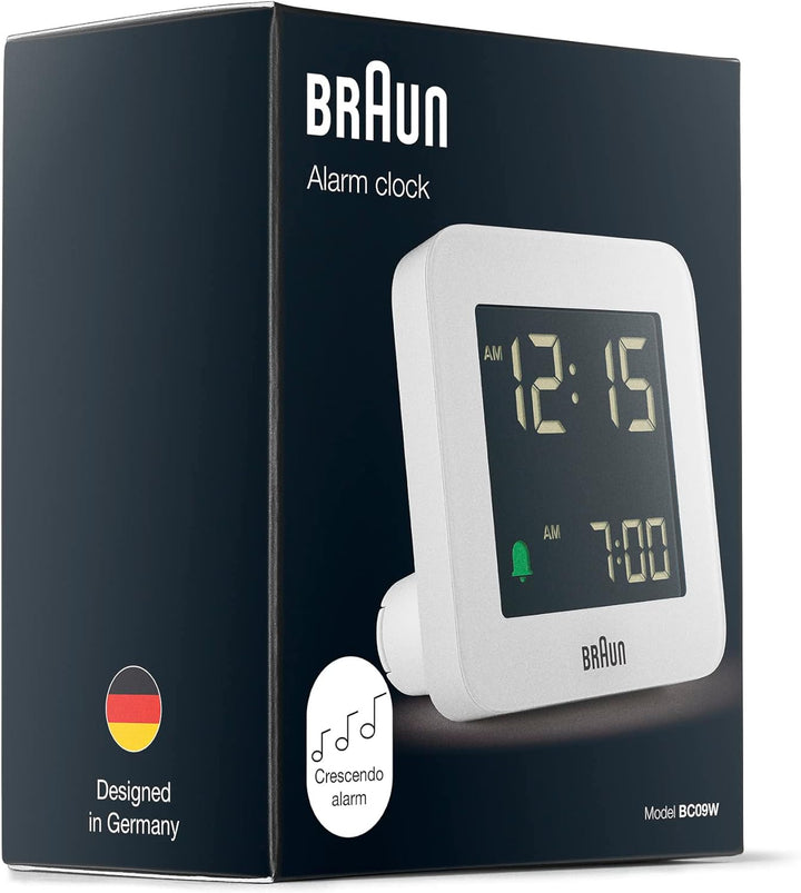 Braun Digitaler Wecker Schlummerfunktion, Negatives LC-Display, Schnelleinstellfunktion, Crescendo-A