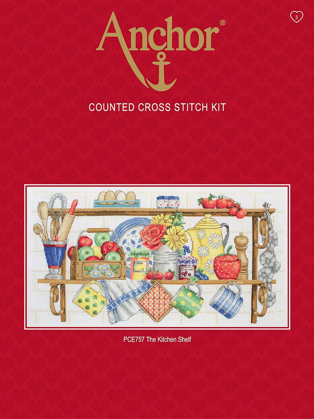 Anchor Kreuzstich-Set, 100% Baumwolle, Mehrfarbig, 16x23cm