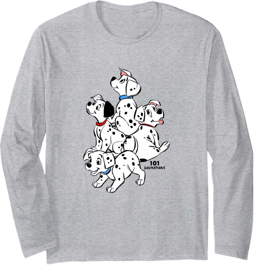 Disney 101 Dalmatiner-Gruppe Shot Puppies Langarmshirt