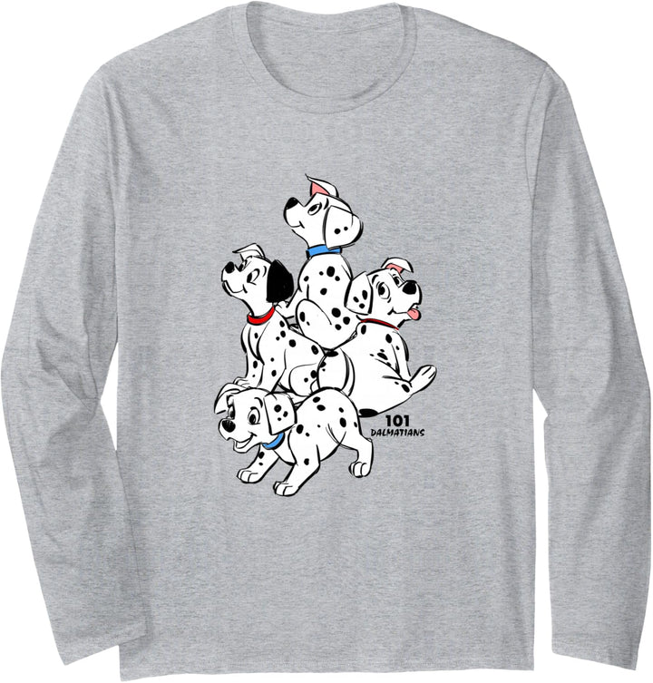 Disney 101 Dalmatiner-Gruppe Shot Puppies Langarmshirt