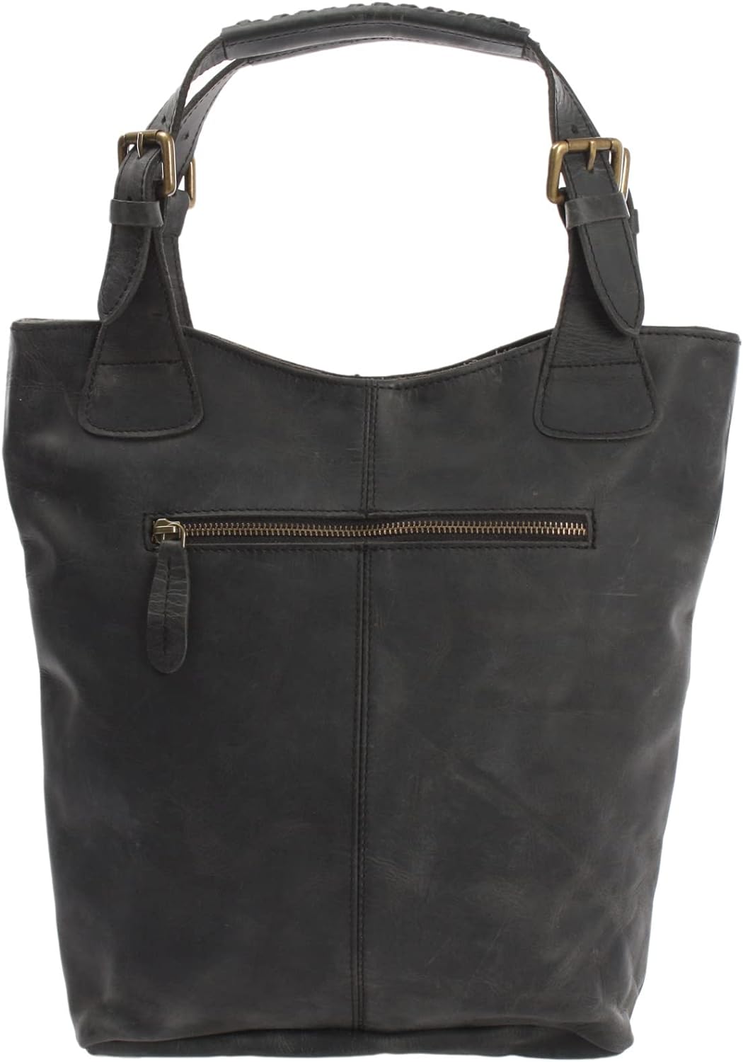 LECONI Henkeltasche Echt-Leder Vintage-Look Damentasche Handtasche für Damen Shopper für Freizeit, B