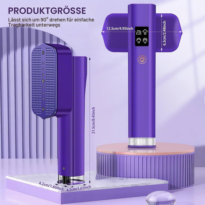 Dampfglätter, 2-in-1 Handsteamer &amp; Bügeleisen für Kleidung, 1200W Tragbarer Steamer Reise, 4 Bügelmo