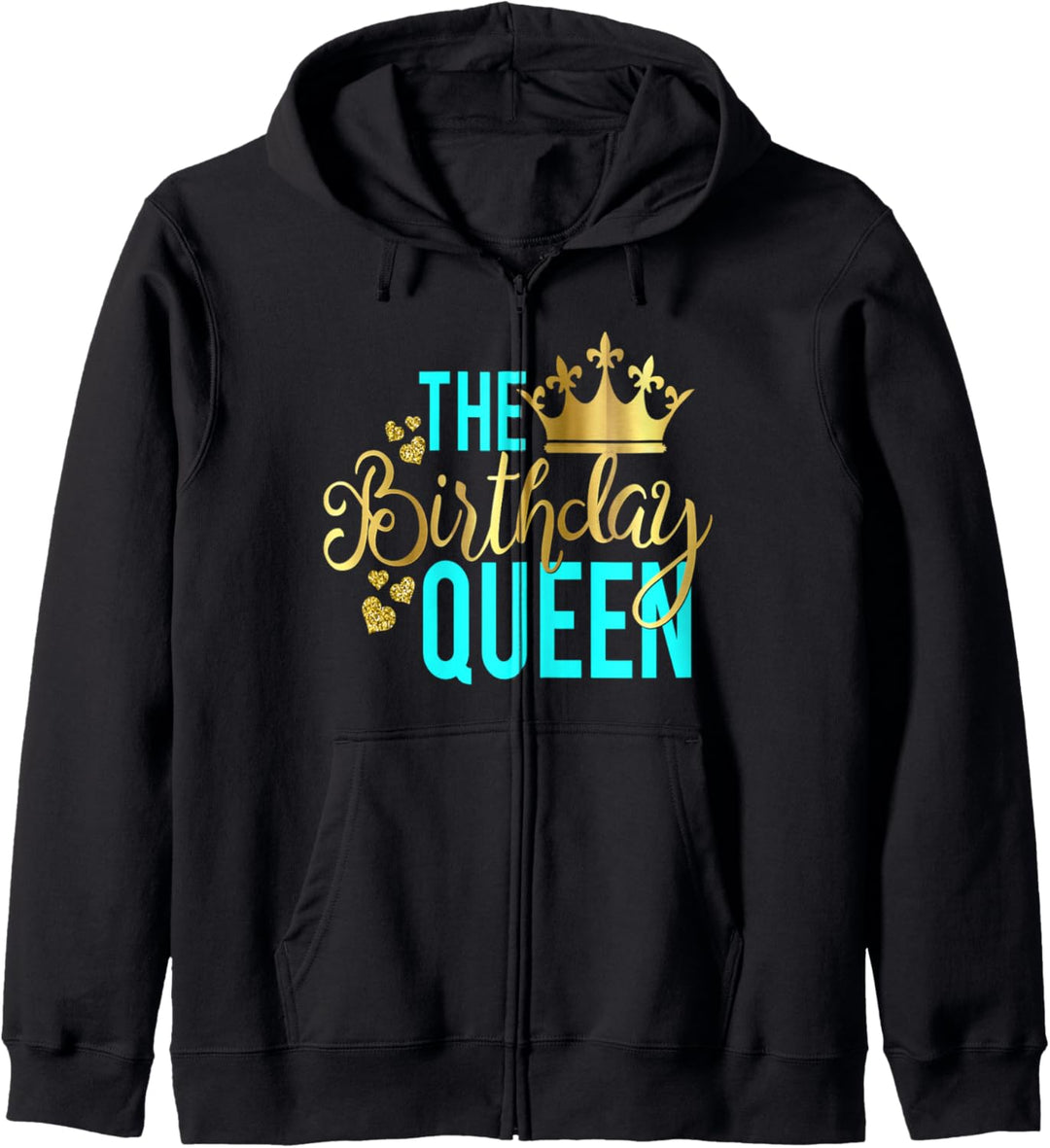 Birthday Queen Crown Hearts Birthday Party Girl 30 40 50 Kapuzenjacke