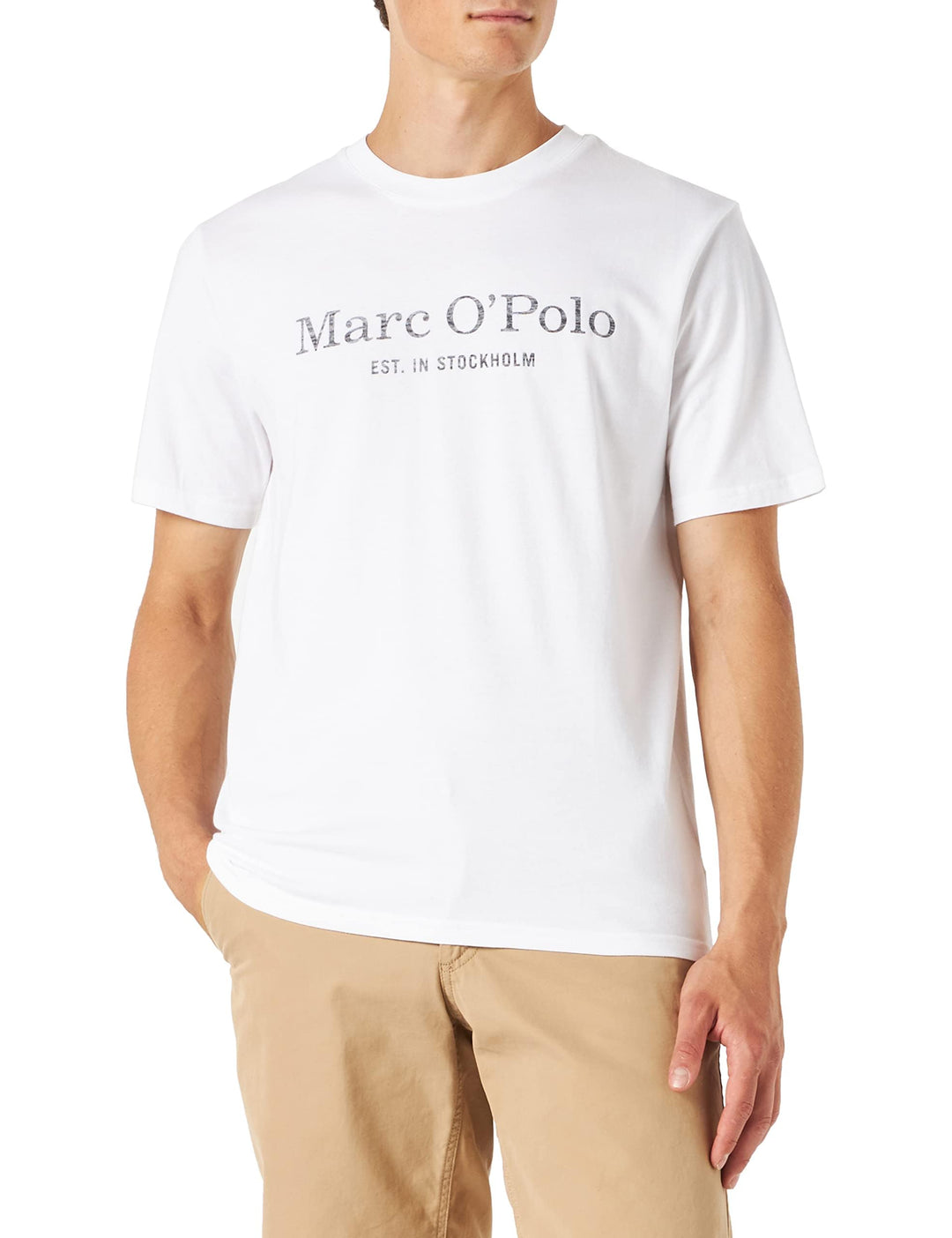 Marc O'Polo Herren B21201251052 T-Shirt S Weiss New, S Weiss New