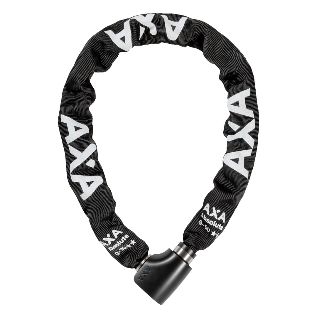 AXA Absolute 9-90 Kettenschloss – Länge 90 cm – Sicherheitsstufe 14 – Stahlglieder 9 mm – Hohe Siche