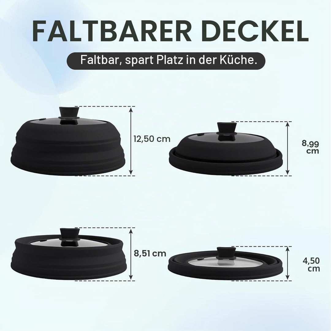 Mikrowellen-Spritzer-Abdeckung, Mikrowellen-Abdeckung für Lebensmittel, faltbarer Tellerdeckel mit e