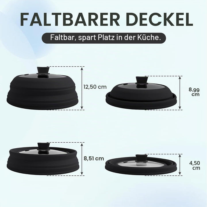 Mikrowellen-Spritzer-Abdeckung, Mikrowellen-Abdeckung für Lebensmittel, faltbarer Tellerdeckel mit e