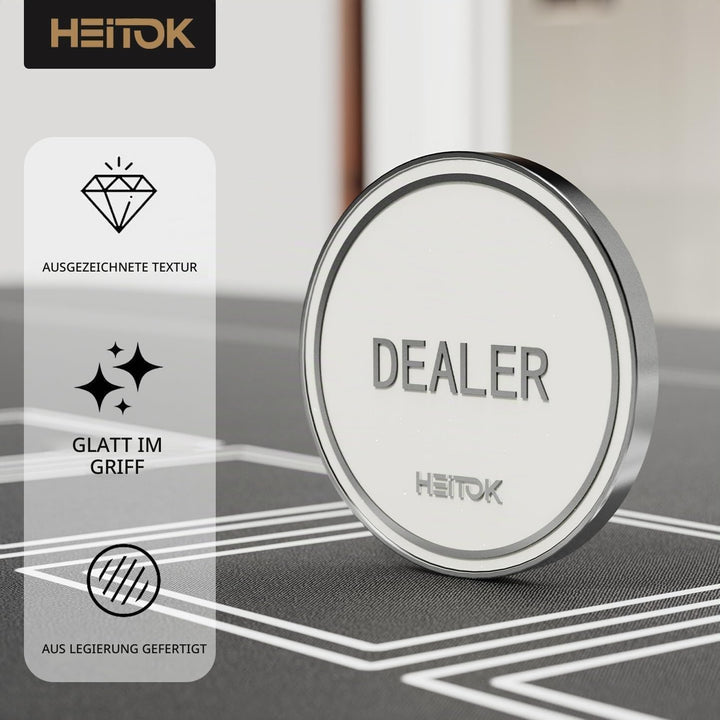 HEITOK Pokerkoffer 600 Chips – Professionelles 11,5g Texas Hold&
