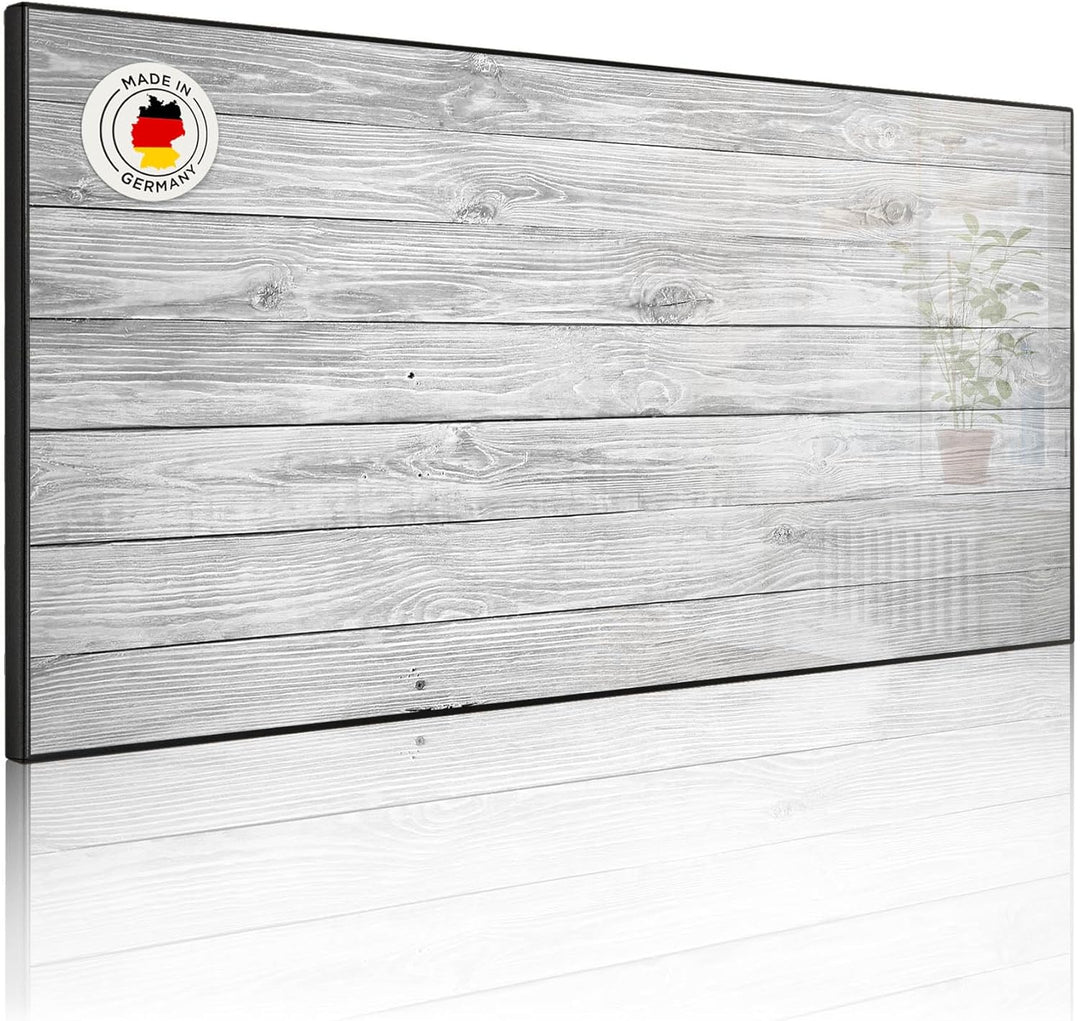 banjado Magnettafel schwarz 78 x 37cm / Magnetwand Metall/Magnetpinnwand als Memoboard/Pinnwand Magn