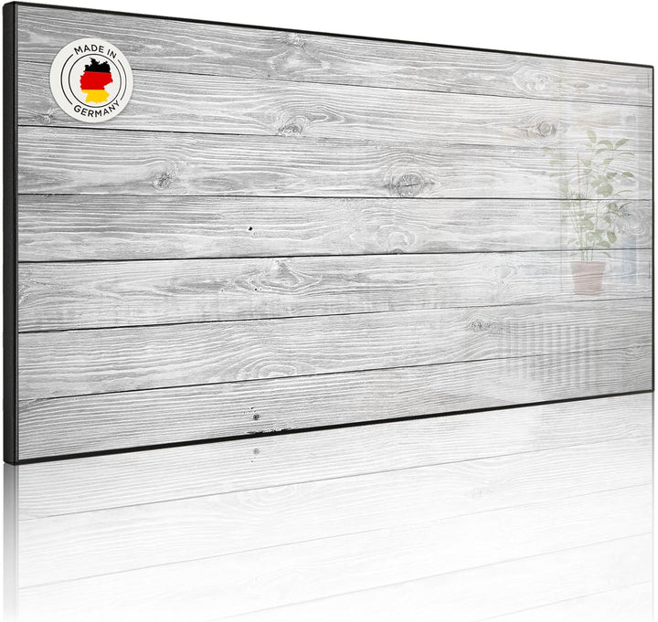 banjado Magnettafel schwarz 78 x 37cm / Magnetwand Metall/Magnetpinnwand als Memoboard/Pinnwand Magn