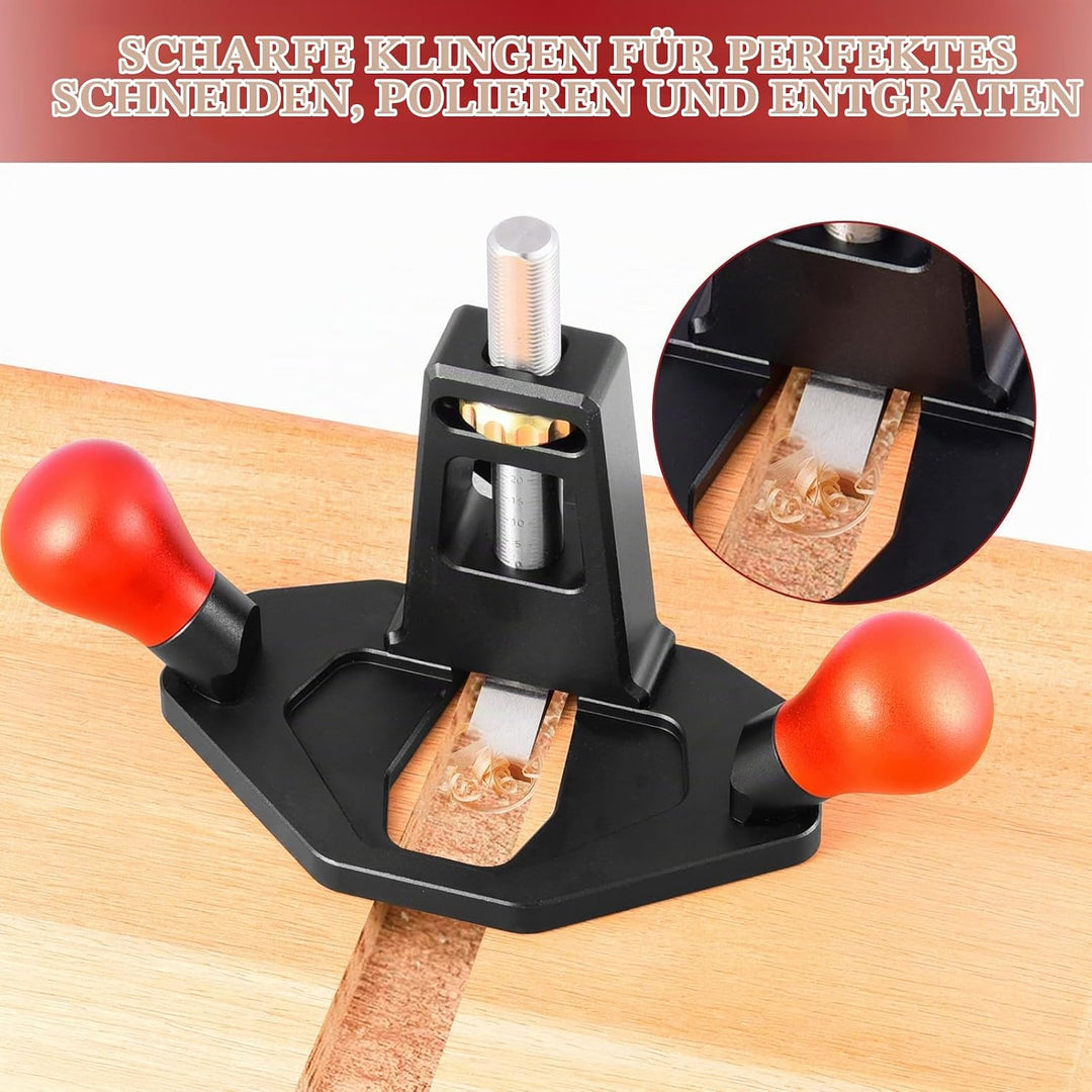 PEESHON Handfräshobel, Grundhobel Einhandhobel mit Verstellbar Nuttiefe 0-25cm Handhobe Router Flugz