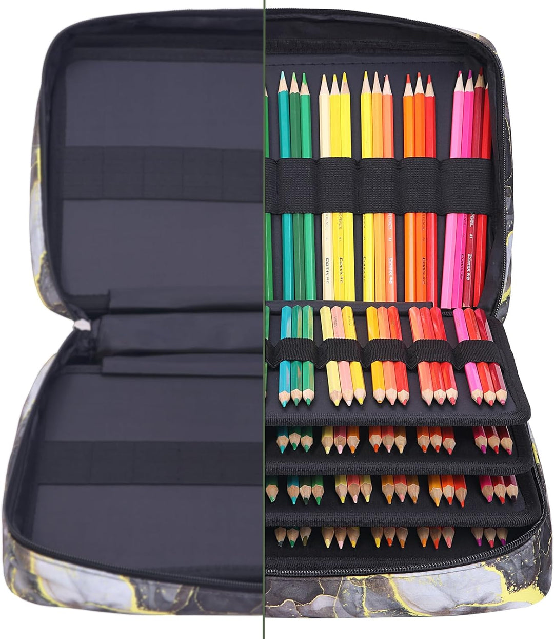 Federmäppchen Super Grosse, Schreibwaren-Stifttasche Federtaschen mit 100 Slots Organizer für Zeichn