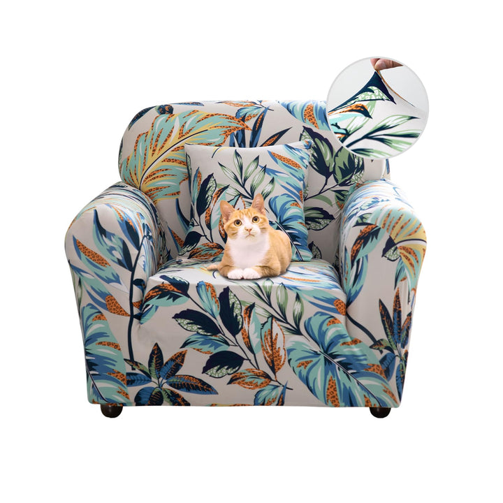 Jaotto Sofabezug 1 Sitzer Elastischer Stretch Spandex Sofa Überwürfe Sofahusse Antirutsch Waschbar S
