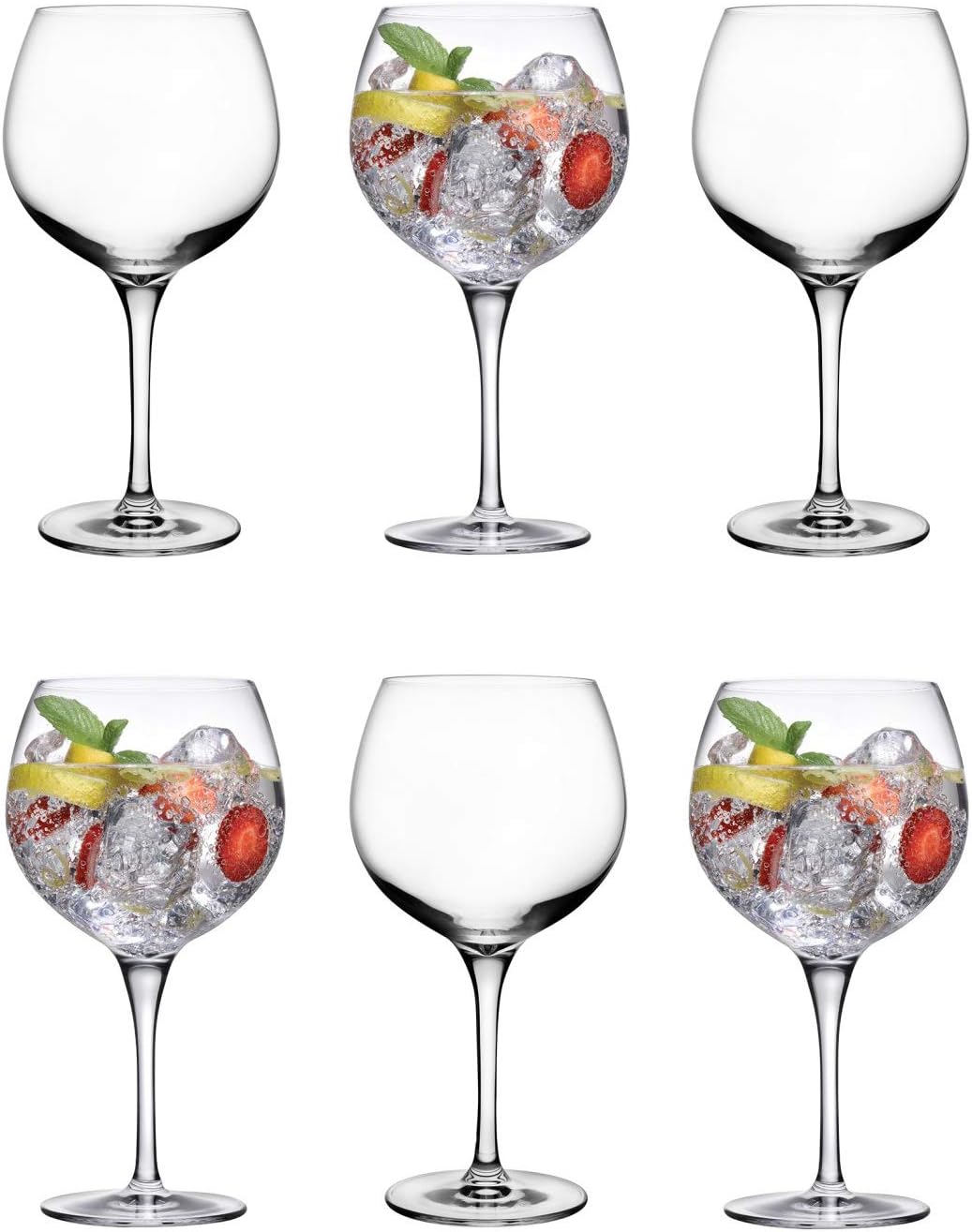 Topkapi XL 67085 Gin Tonic Gläser, Bleifreies Kristallglas, Transparent, 68 cl