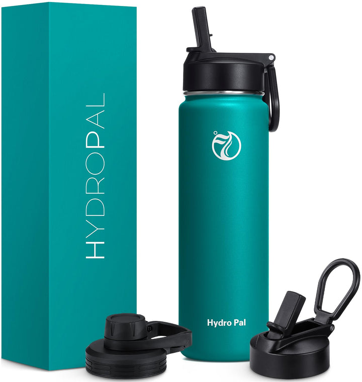 HydroPal Edelstahl Trinkflasche - 750ml, 1L, 1,2L, BPA-Frei, Kohlensäure geeignet, Isolierte flasche