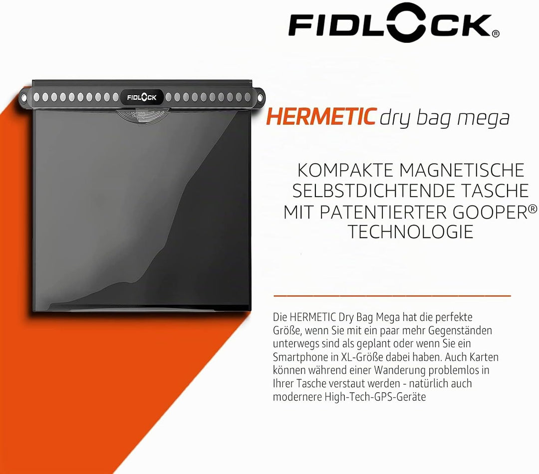 Fidlock wasserdichte Schutzhülle Hermetic Dry Bag Maxi, 188 x 215 x 9mm, Blau, D-11150A-F0000