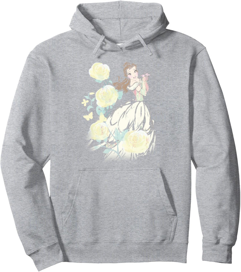 Disney Beauty & The Beast Belle Watercolor Rose Pullover Hoodie