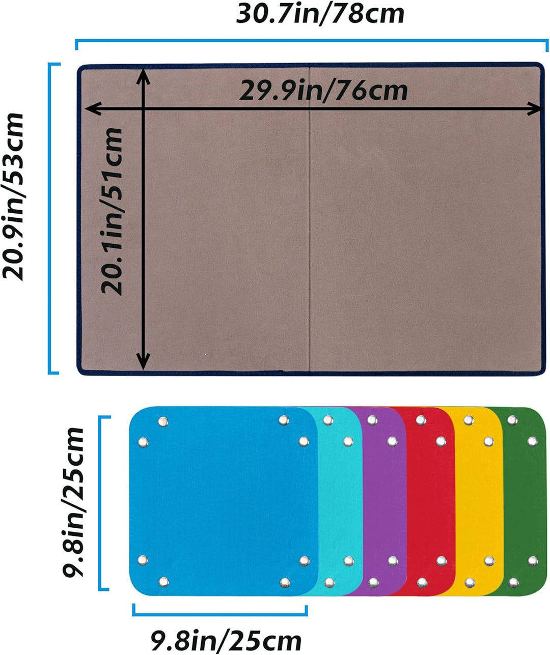 Tektalk faltbares Puzzle Board mit 6 Bunten Sortierschalen, tragbare Puzzlematte mit transparenter w