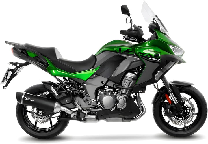 Endschalldämpfer/Auspuffanlage LeoVince SLIP-ON SBK, Edelstahl schwarz, Carbon Kappe, mit Zulassung