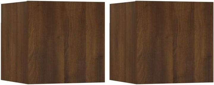 homiuse TV-Wandschrank 2 STK. Braun Eiche 30,5x30x30 cm HäNgende TV-Schrank Tv Schrank HäNgeschrank