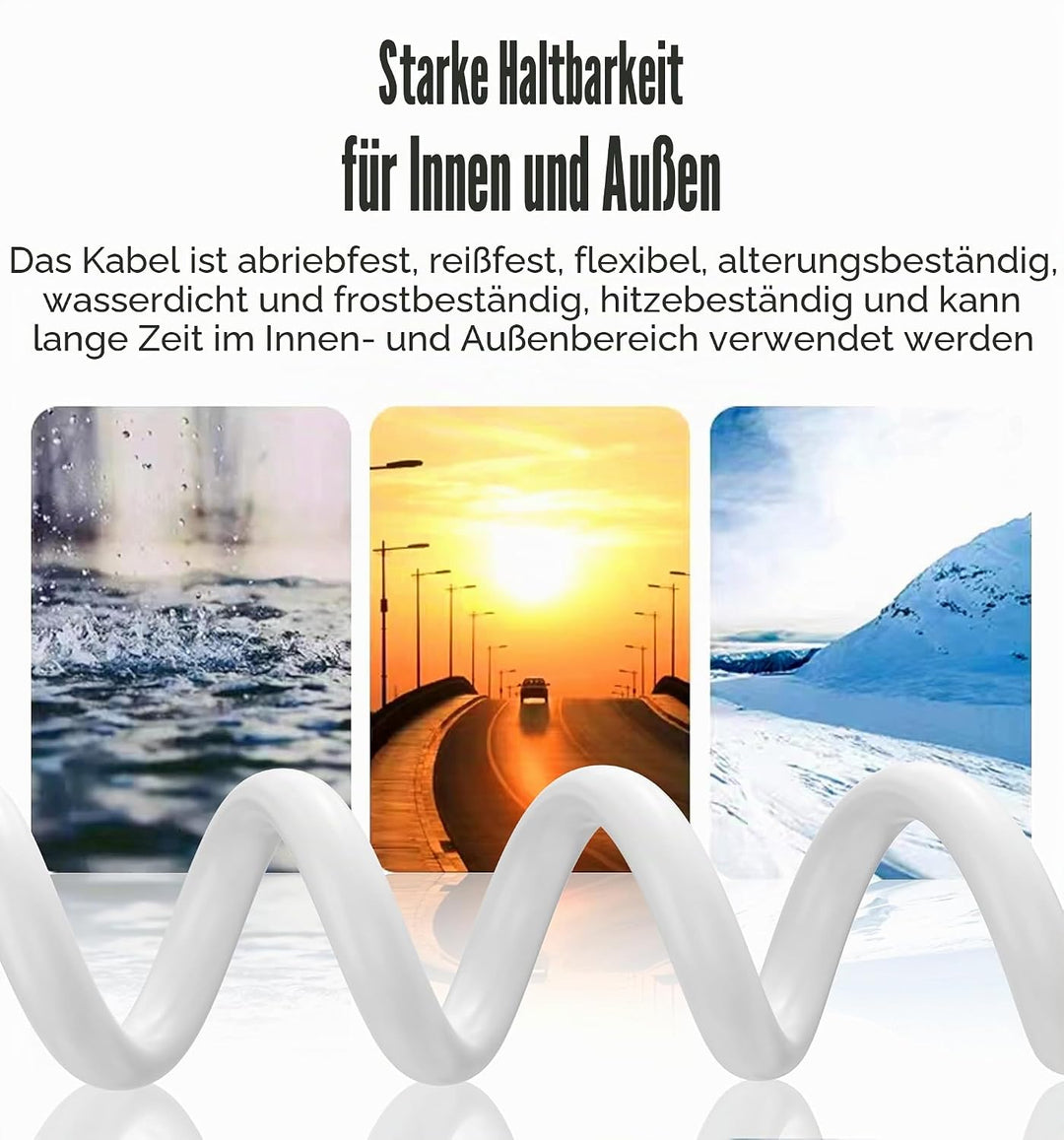 ikbc Cat 6 LAN Kabel 40m Weiss, Gigabit RJ45 Ethernet Netzwerkkabel | Gigabit Geschwindigkeit, stabi