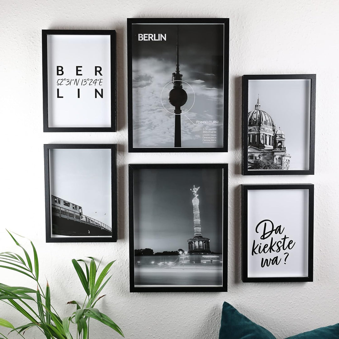 Berlin Poster - Wohnzimmer Bilder Set für Berliner - Geschenk Idee zum Einzug/Umzug - Hauptstadt - o