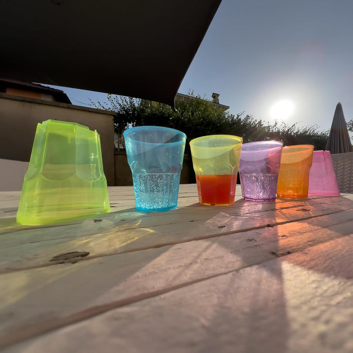 TUNDRA ICE INTERNATIONAL - Packung 48 CockTAIL-Gläser USA & RE-USA Leicht 300 ml, BPA-frei, bunt, au