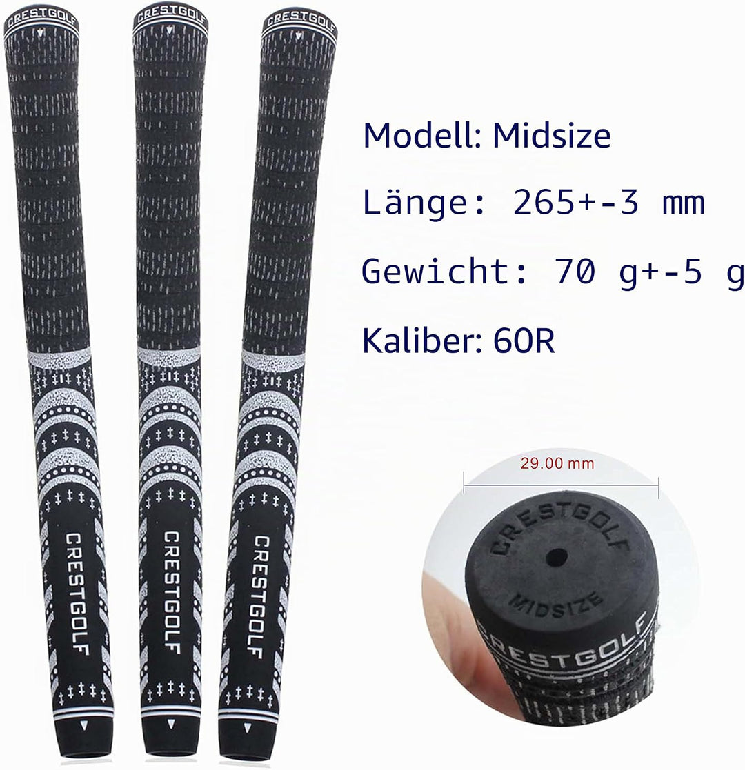 KOFULL Golfgriffe Golf Griffe Set Golf Club Griffe Golfschlägergriffe Golfschläger Golf Griff Midsiz