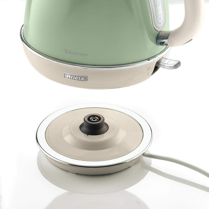 Ariete 156/04-green Vintage 4-Schlitz-Toaster, lackiertes Edelstahl, Grün & 2869 Vintage Wasserkoche
