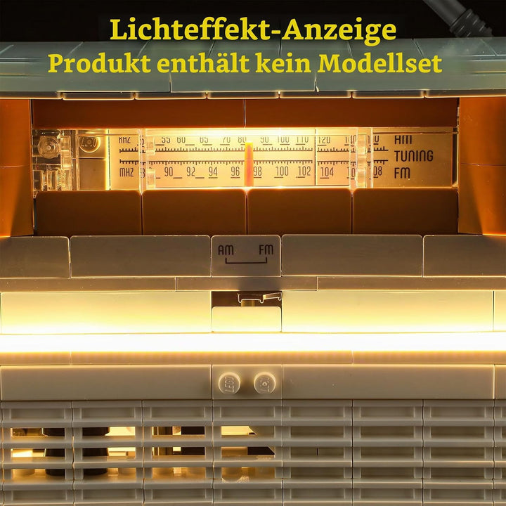 GEAMENT LED Licht-Set Kompatibel mit Lego Retro-Kofferradio - Beleuchtungsset für Icons 10334 Retro