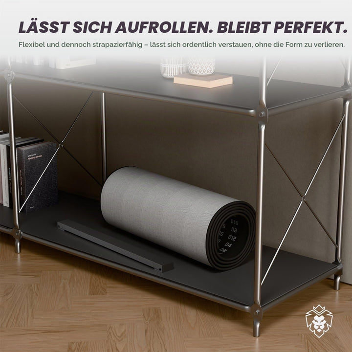 KOTO - Oche Carpet Checkout Dartmatte Schwarz 285 x 60 cm, Hochwertige Dartmatte mit Anti-Rutsch-Bes