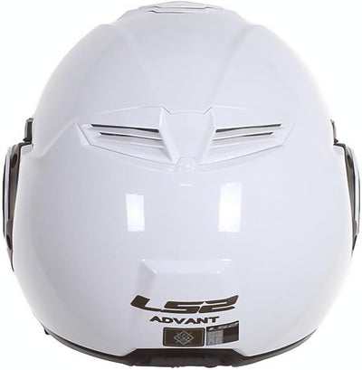 LS2, Klaphelme motorrad ADVANT solid white 06, L L Weiss, L Weiss