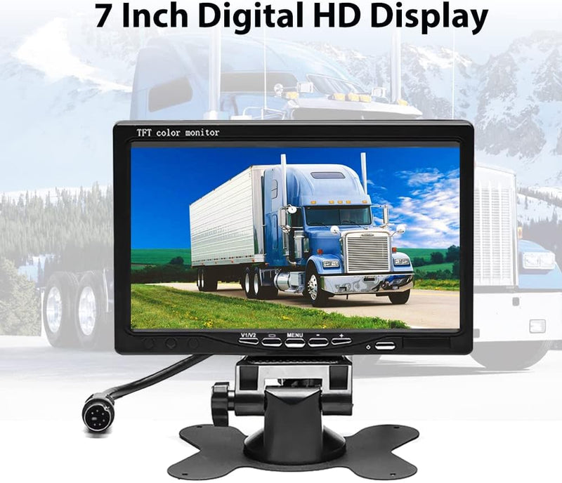 Podofo HD Wireless Rückfahrkamera Kit mit 7 "LCD Auto Monitor wasserdichte Rückfahrkamera + Autolade