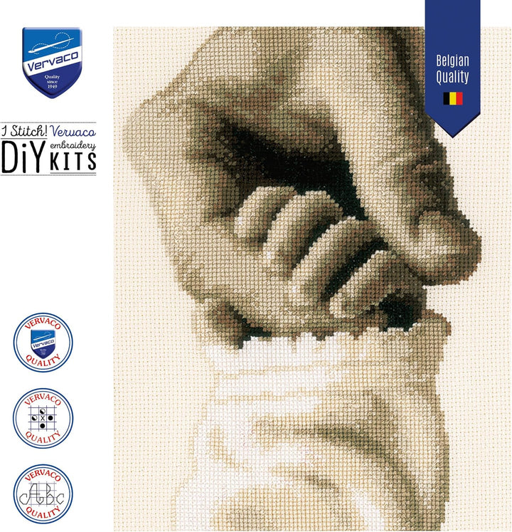 Vervaco PN-0173017 Babyglück Stickpackung Zählmuster, Baumwolle, mehrfarbig, ca. 18 x 24 cm / 7,2" x