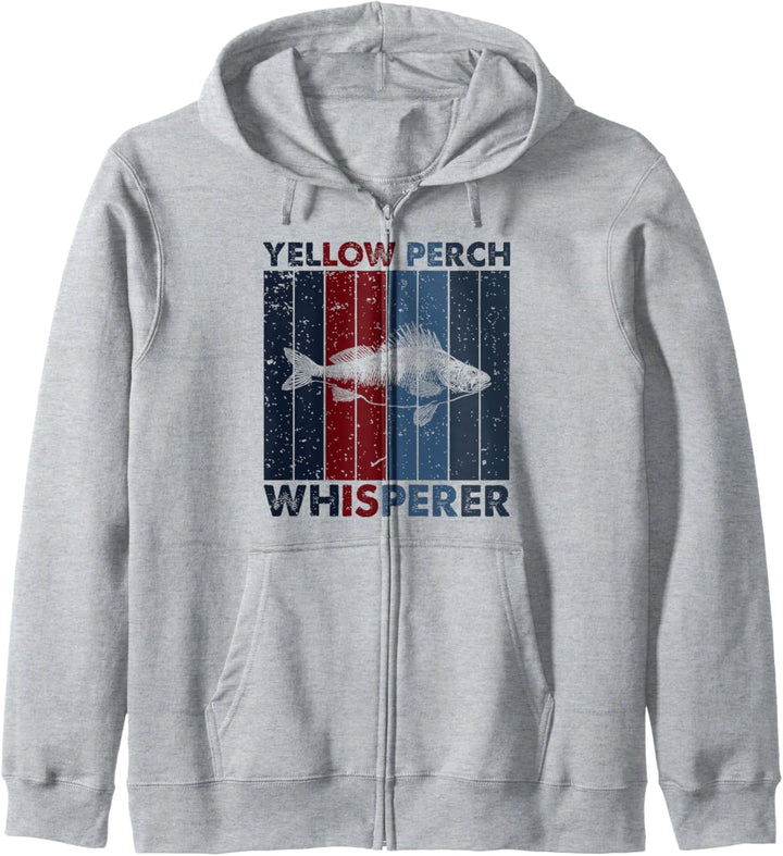 Fish Dad Mom Whisperer – Vintage Gelb Barsch Angeln Kapuzenjacke