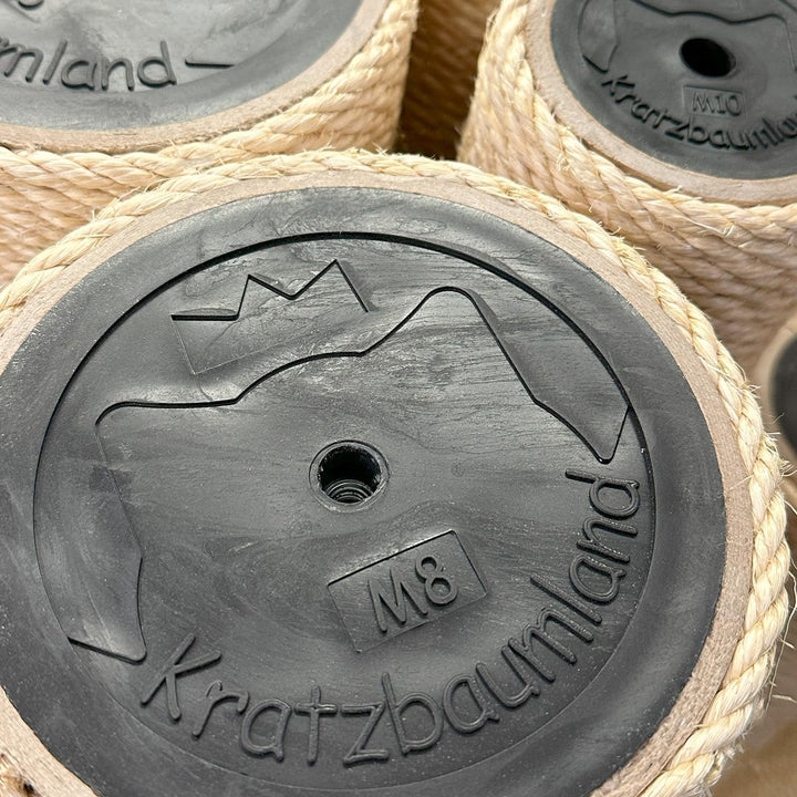 Kratzbaumland 15 cm Deluxe-Sisalstamm mit 8 mm Sisalseil Länge: 39 cm/Gewinde: 10 mm (M10) Länge: 39
