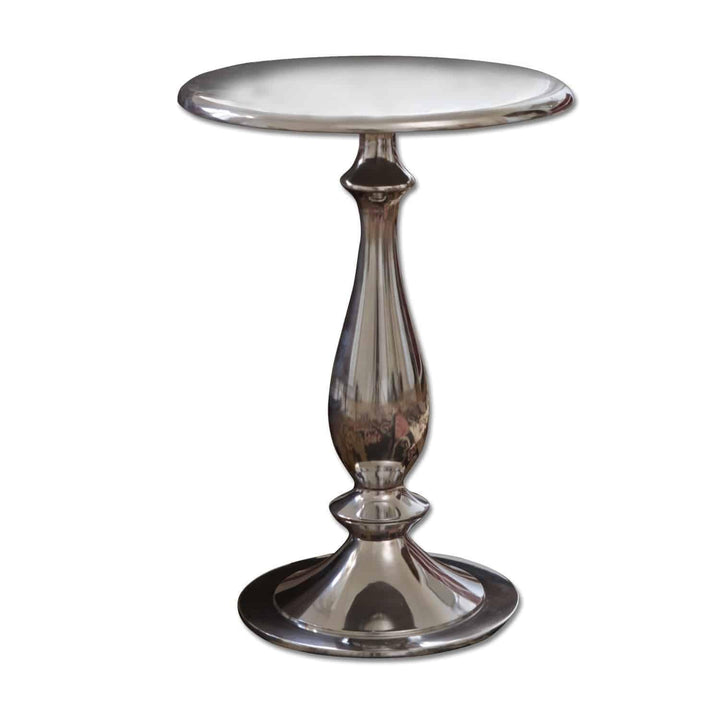 Loberon® Beistelltisch Piccolo, Couchtisch, Sofatisch, Aluminium, H/Ø ca. 54/39 cm, Silber