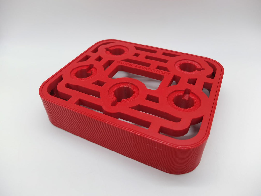 Halter Aufsteller für KitchenAid Nudelvorsatz Pasta für 5 Aufsätze Art Deco Stil (Red), Red