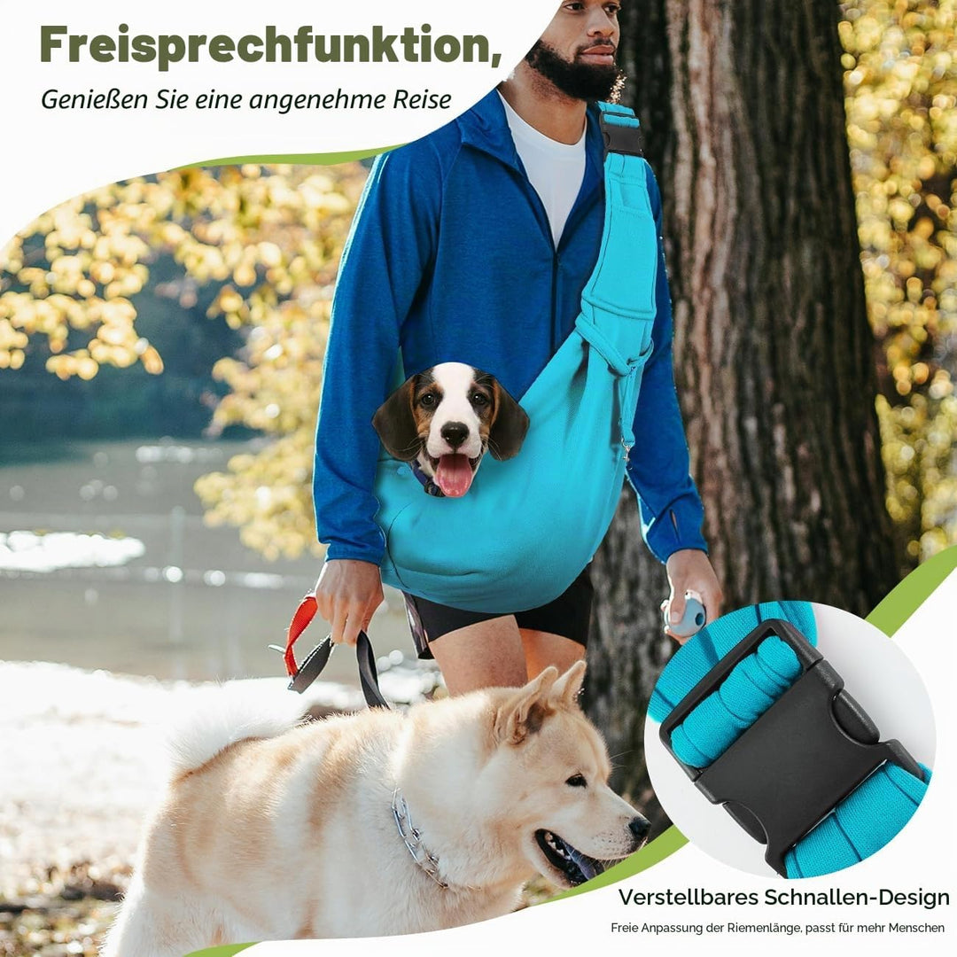 Pawaboo Hundetragetasche, Tragbare Haustier Hundetasche mit Verstellbare Schultergurt,Outdoor Reise