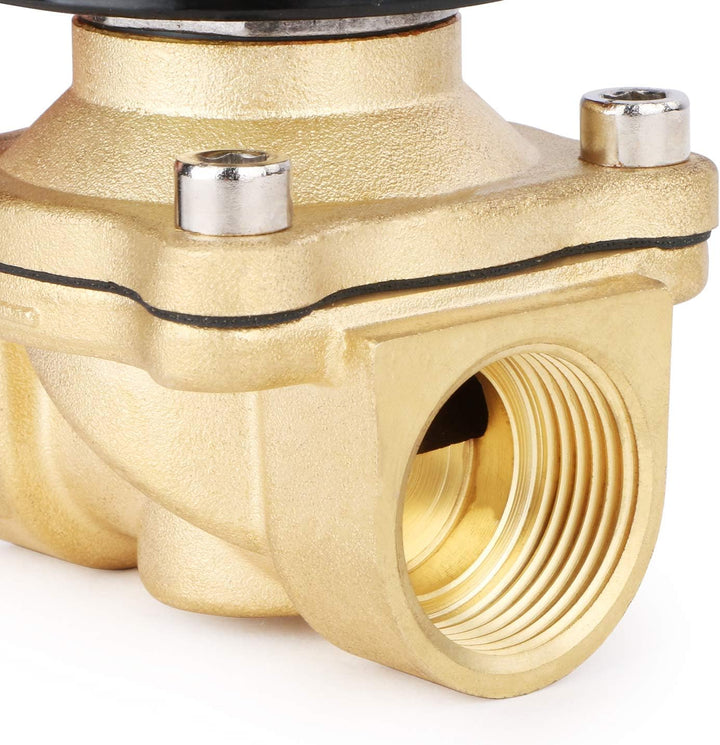 U.S. Solid 3/4" G 220V 230V AC Messing Magnetventil Direktgesteuert für Wasser Luft Gas Öl NC Brass
