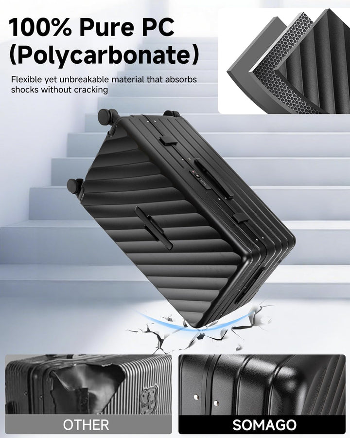Sea choice Kofferset 2 Teilig Hartschale Trolley Handgepäck mit Laptopfach und Grosse Kapazität 30in