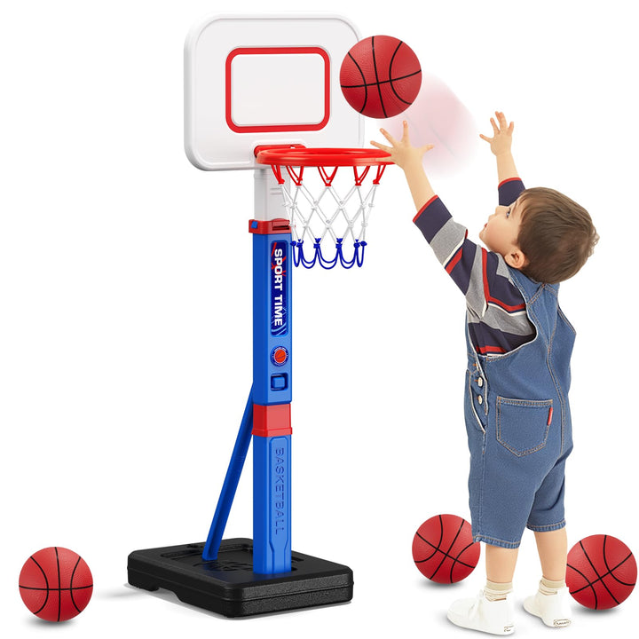 Basketballkorb für Kinder 3-5, Höhenverstellbar Basketball Stander, Mini Basketballkorb Indoor Outdo