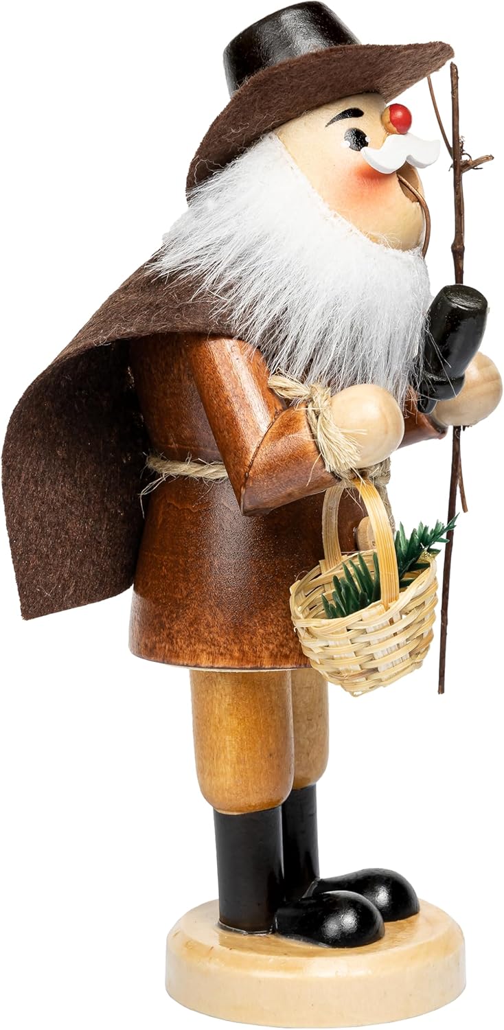 SIKORA Räuchermännchen aus Holz Weihnachtsfigur Deko Räucherfigur - RM-N-19, Farbe/Modell:Kräutersam