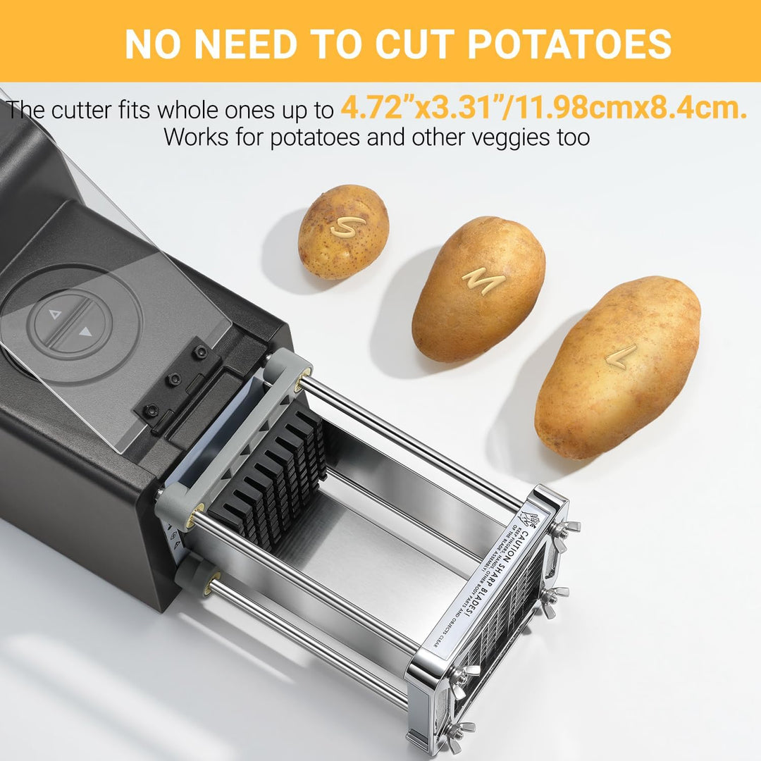 Sopito Elektrischer Pommes Frites Schneider, Professioneller Edelstahl Elektrischer Kartoffelschneid