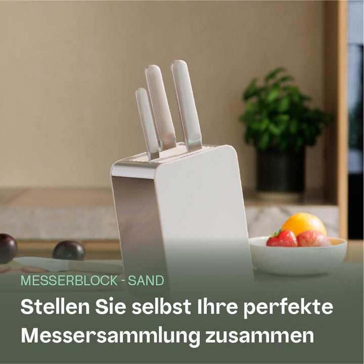 BergHOFF Home Edge Messerblock ohne Messer - Messerhalter Edelstahl - universal Küchenmesserblock -