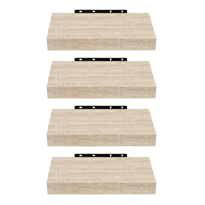 EUGAD Wandregal Wandboard 4er Set Hängeregal Holz Board Modern Eiche Gelb 25x23x3,8cm 0112QJ-4 Eiche